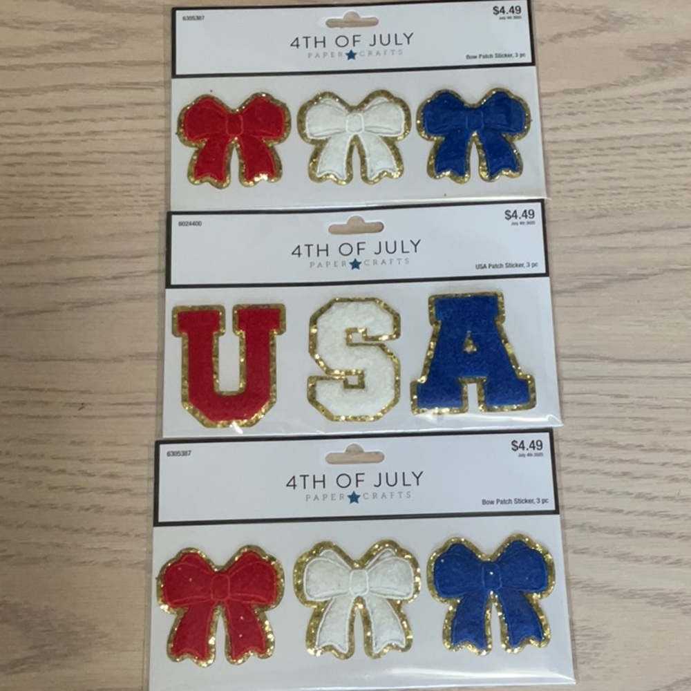🎀 5 for $25 🎀 
4th of July USA Stickers 3 packs 9 stickers total